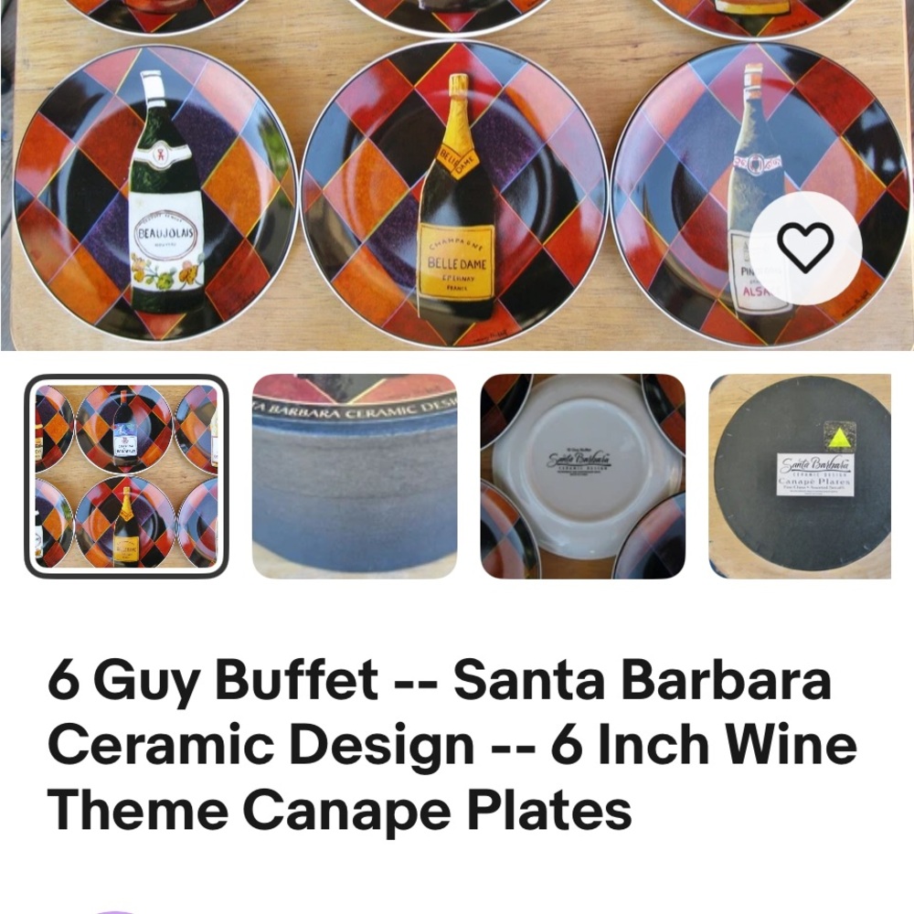 Santa Barbara Ceramic Design Canapé Plates Set